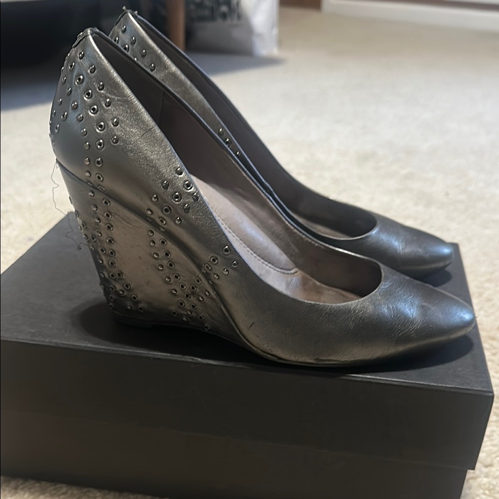 Kenneth Cole Studded Wedge Heels